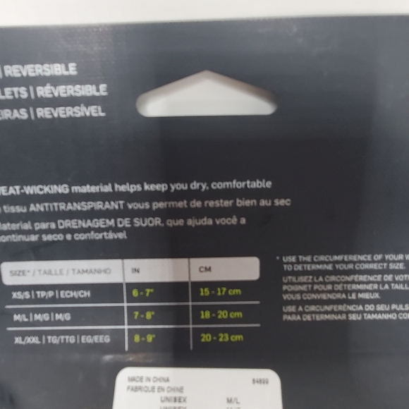 Nike Baller Bands Adult Size M/L University Blue/Black/White Reversible - Picture 2 of 2